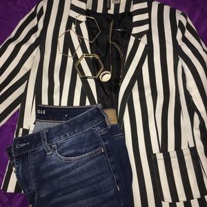 H&M Striped Blazer